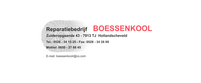 Reparatiebedrijf Boessenkool